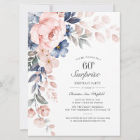 Dusty Blue Rose Floral Surprise 60e anniversaire