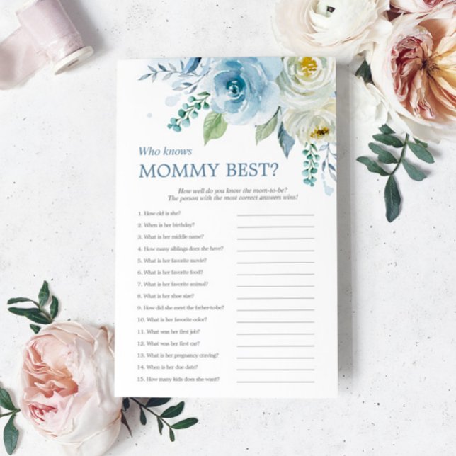 Dusty Blue Rose Qui Connaît Maman Meilleur Jeu (Créateur téléchargé)