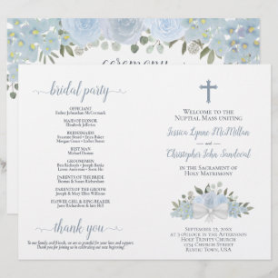 Dusty Blue Roses do-it-yourself Pold Catholic Wedd