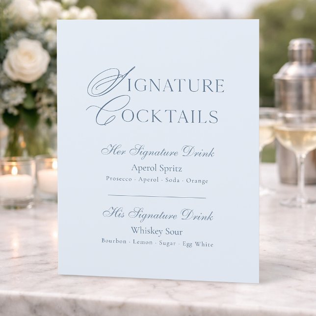 Dusty Blue Signature Cocktails Sign (Créateur téléchargé)
