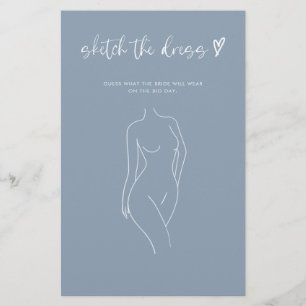 Dusty Blue Sketch La Fête des mariées de robe Jeu