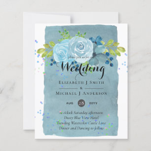 Dusty Blue Turquoise Mariage Trending Budget