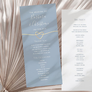 Dusty Blue Wedding Programme