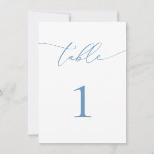 Dusty Blue & White Mariage/Event Numéro de table