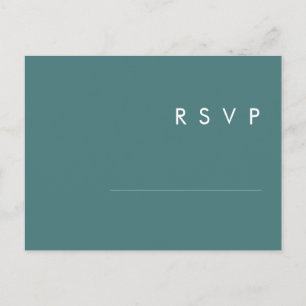 Dusty Boho   Carte postale RSVP de mariage vert
