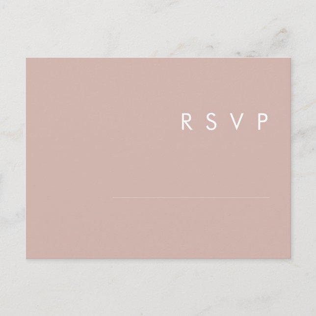 Dusty Boho | Carte RSVP de choix du menu Rose et v (Devant)