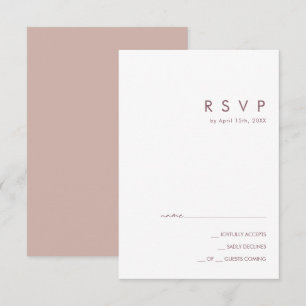 Dusty Boho Carte RSVP Rose et violet
