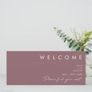 Dusty Boho En-tête du graphique de siège Rose