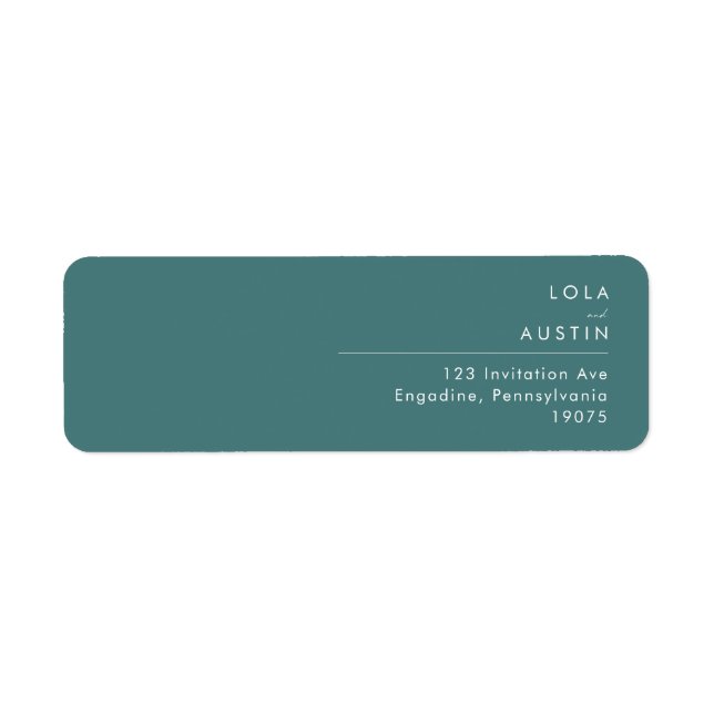 Dusty Boho | Étiquette d'adresse de retour verte (Devant)