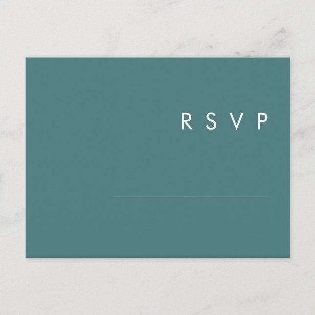 Dusty Boho | Green Song Request Carte postale RSVP (Devant)