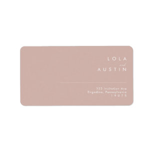 Dusty Boho Mariage Rose Étiquettes de adresse RS