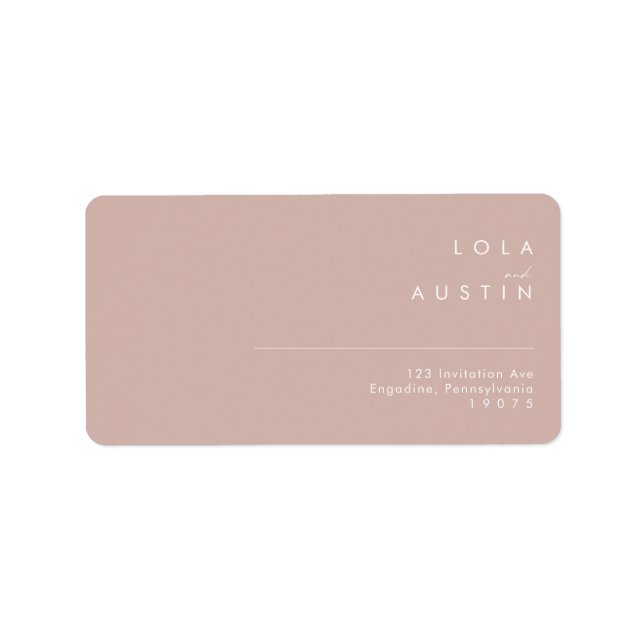 Dusty Boho | Mariage Rose Étiquettes de adresse RS (Devant)