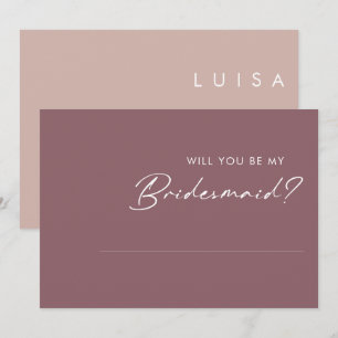 Dusty Boho Purple & Rose carte de proposition de f