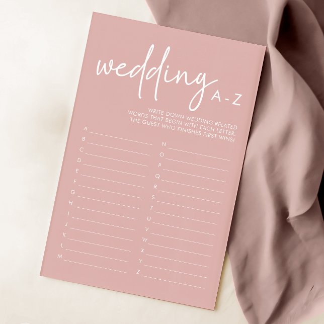 Dusty Fête des mariées rose Mariage A-Z Jeu (Créateur téléchargé)