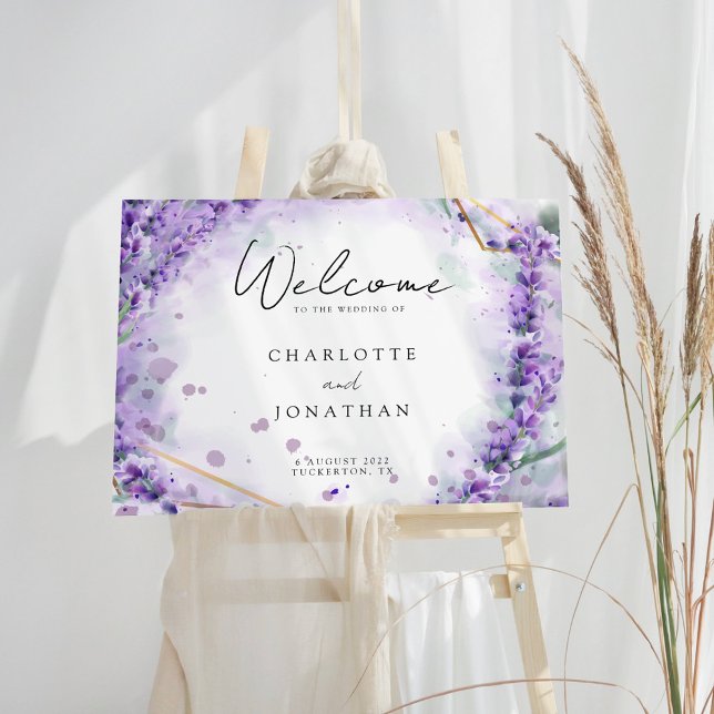 Dusty Lavender Foliage Mariage moderne Affiche de  (Créateur téléchargé)