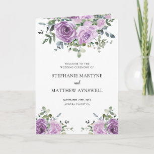 Dusty Mauve Eucalyptus Programme de mariage botani