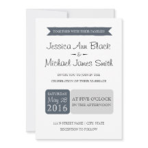 Dusty Navy & Grey | Invitation de mariage