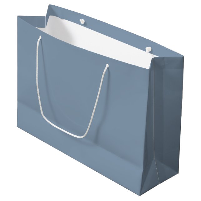 Dusty Periwinkle Bleu Grand sac cadeau (Devant Angle)