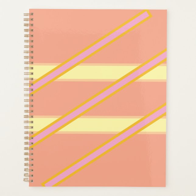 Dusty Pink and Cream Horizontal Stripes  (Devant)