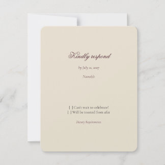 Dusty Pink Dutch Floral Wedding RSVP