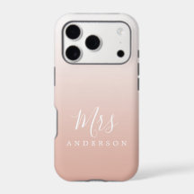 Dusty Pink Ombre Script Future Mme Nom