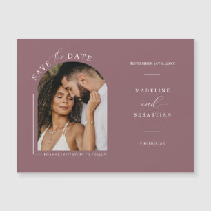 Dusty Purple Arc Photo Enregistrer la date Carte m