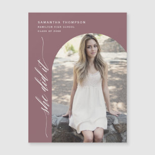 Dusty Purple Elle L'A Fait Arch Photo Graduate Mag