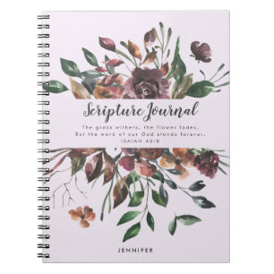 Dusty Purple Floral Journal d'écriture personnalis
