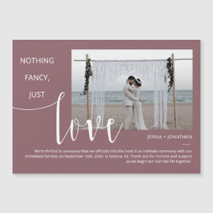 Dusty Purple Moderne Mini Script Magnet photo