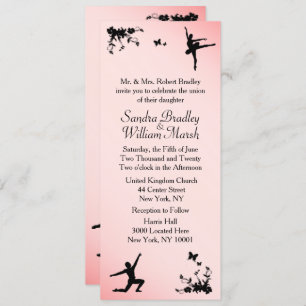Dusty Rose Ballet Dance Faire-part de mariage