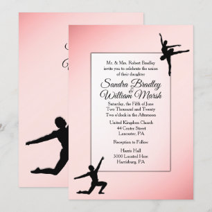Dusty Rose Ballet Dance Faire-part de mariage