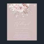 Dusty Rose Blush Floral Budget Faire-part de maria<br><div class="desc">Dusty Rose Blush Floral Budget Faire-part de mariage</div>