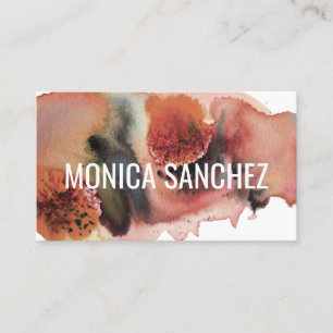 Dusty rose chic abstrait carte de visite moderne