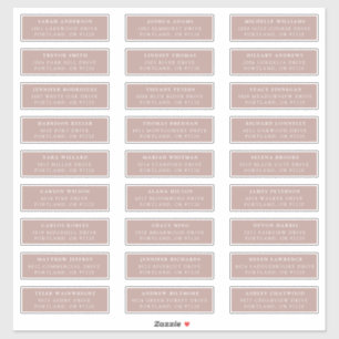 Dusty Rose Étiquettes de adresse individuels
