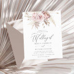 Dusty Rose Ivory Floral Budget Faire-part de maria<br><div class="desc">Dusty Rose Ivory Floral Budget Faire-part de mariage</div>