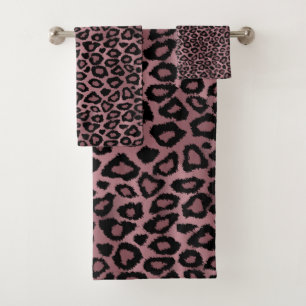 Dusty Rose Leopard Motif