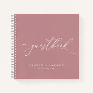 Dusty Rose minimaliste Mariage Carnet livre d'or