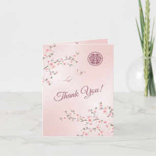 Dusty rose photo Mariage chinois Merci