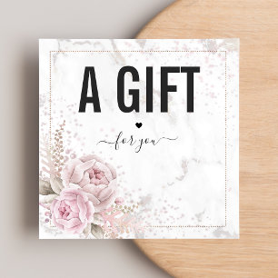 Dusty Rose Vintage Floral Logo Beauty Salon Maquil