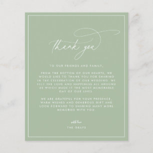 Dusty Sage Green Carte de remerciements