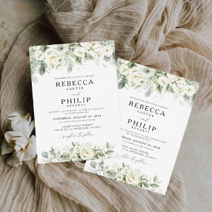 Dusty Sage Green Faire-part de mariage