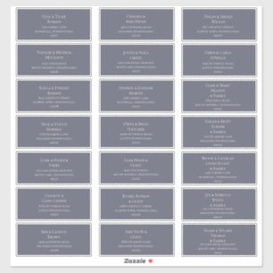 Dusty violet et beige Police Étiquette de adresse