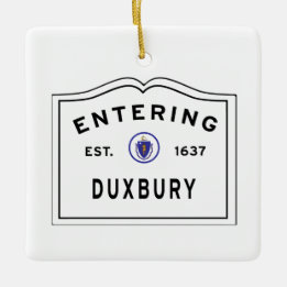 Duxbury MA Entrée panneau en céramique ornement