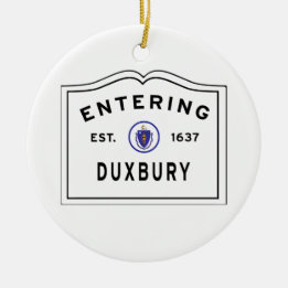 Duxbury MA Entrée panneau en céramique ornement