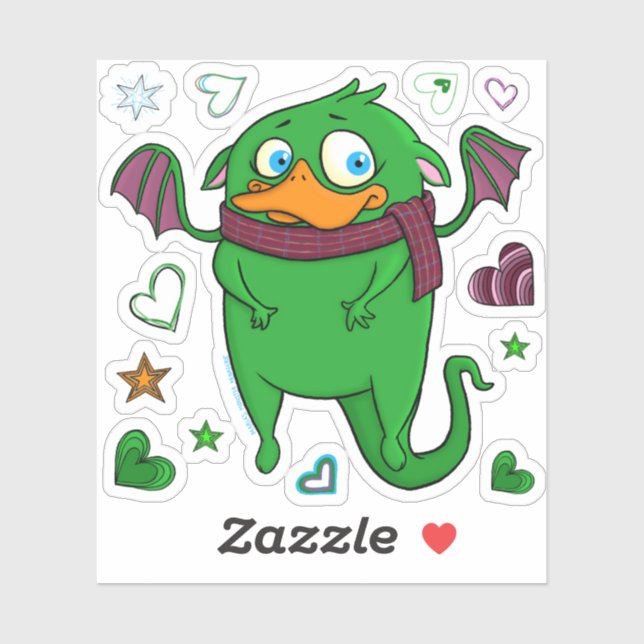 Dwight le monstre, autocollant (Feuille)