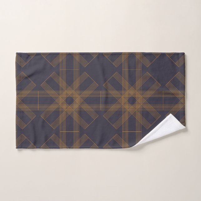 Dynamique, moderne, cool, art motif abstrait (Serviette à main)