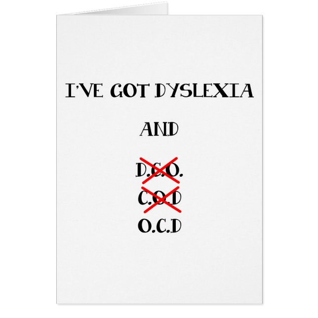 Dyslexie drôle/O.C.D. Design (Devant)