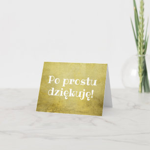 Dziękujorian Merci à vous en cadeau or élégant pol