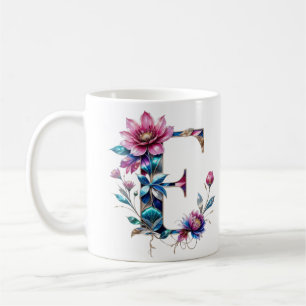 E Café Mug - Design floral pour le don