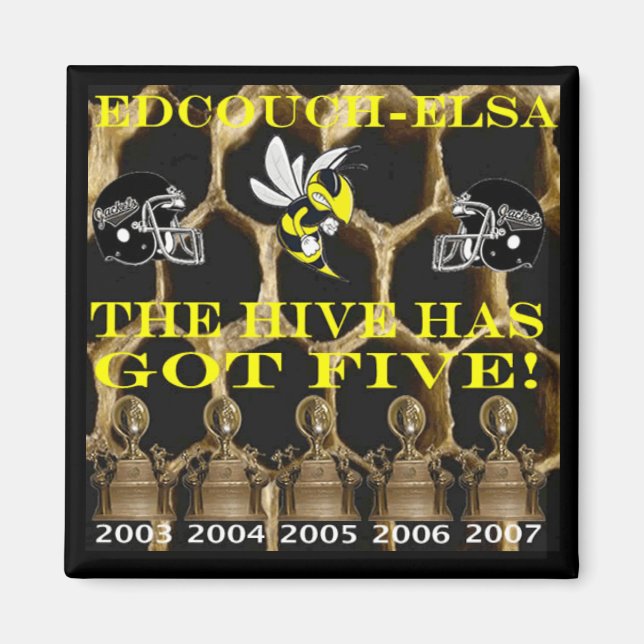 E-E "Hive has Five" District Champs Magnet (Devant)